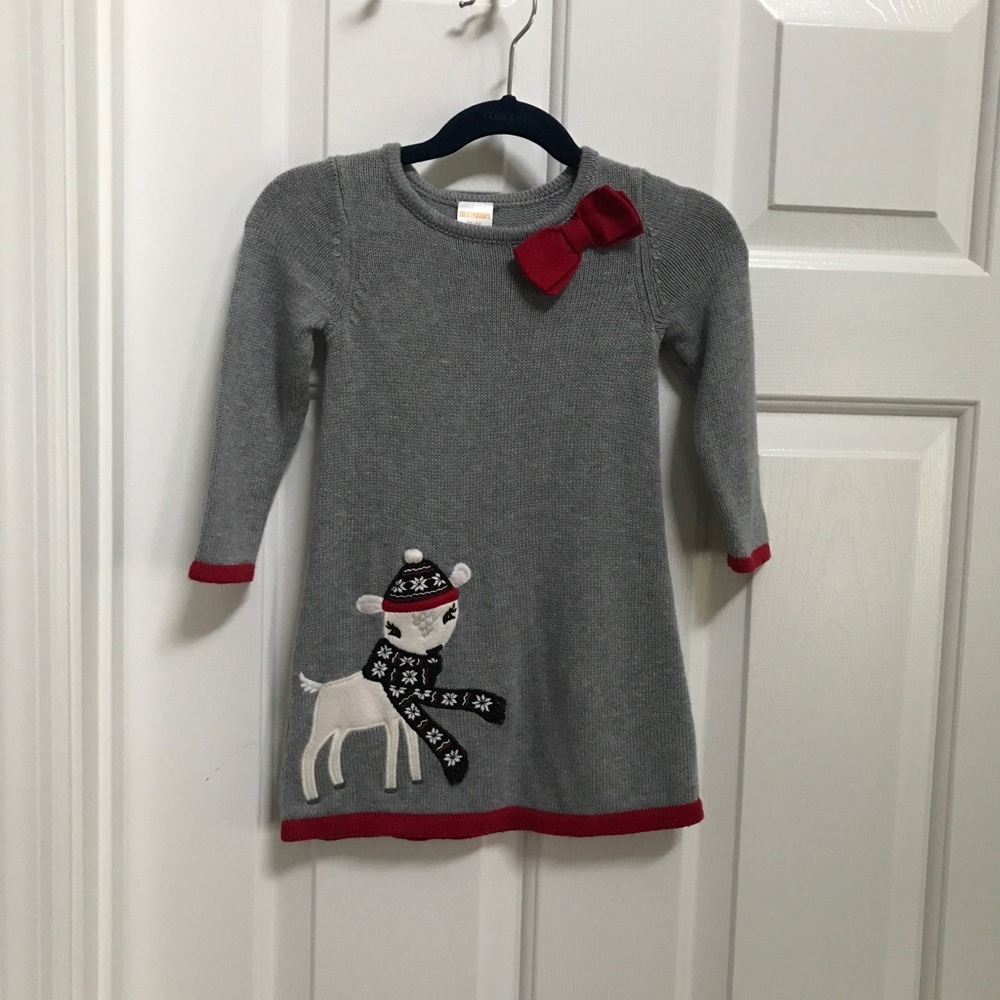 NEW Gymboree girls 18-24 Knit appliqué CHRISTmas dress. (No tag)